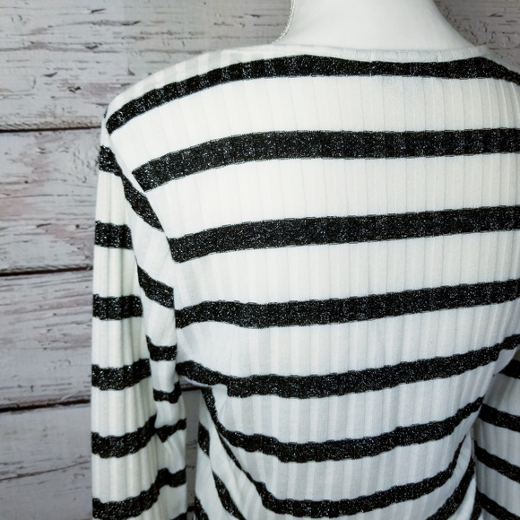 Ten Sixty Sherman Glittery Striped Top - Picture 6 of 8